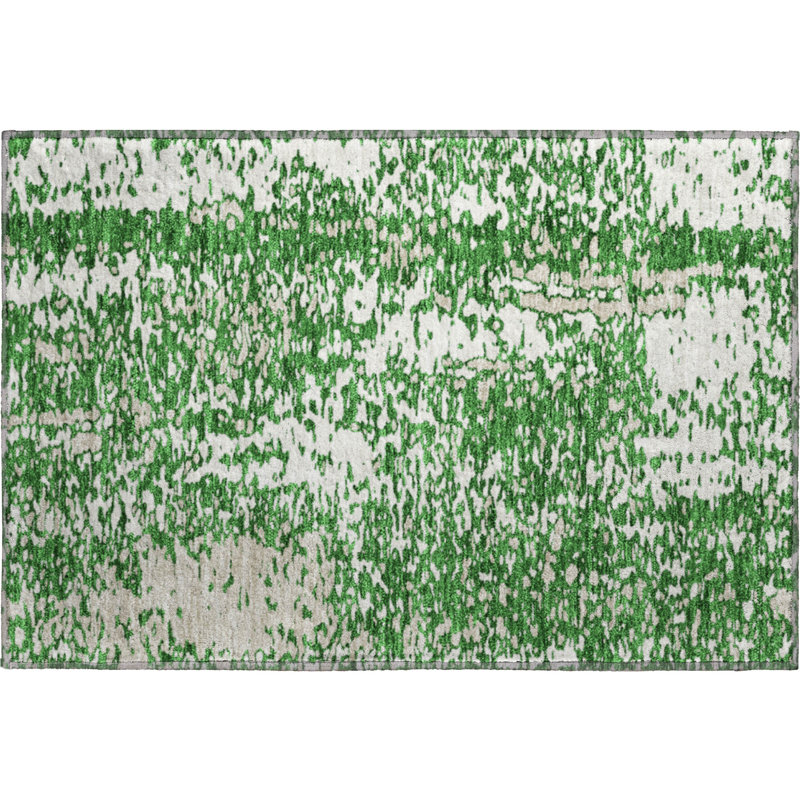 Premium Machine Washable Prisco Emerald Rug, Rectangle 1'8" x 2'6"
