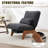     Armless Accent Chair with Adjustable Footrest ,Lounge Chair with Adjustable Backrest,Reading Chair For Reading Room,Living Room,Apartment, Office-Gray-193420599