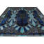 Tapis turc noir et bleu 9 x 13