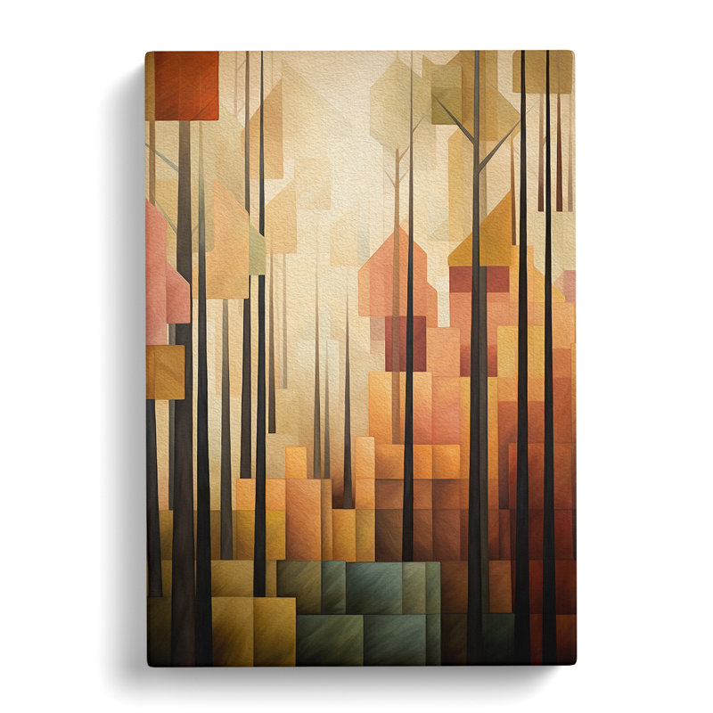Forest Cubism No.4 - Wrapped Canvas, 50cm H x 35cm W x 3cm D