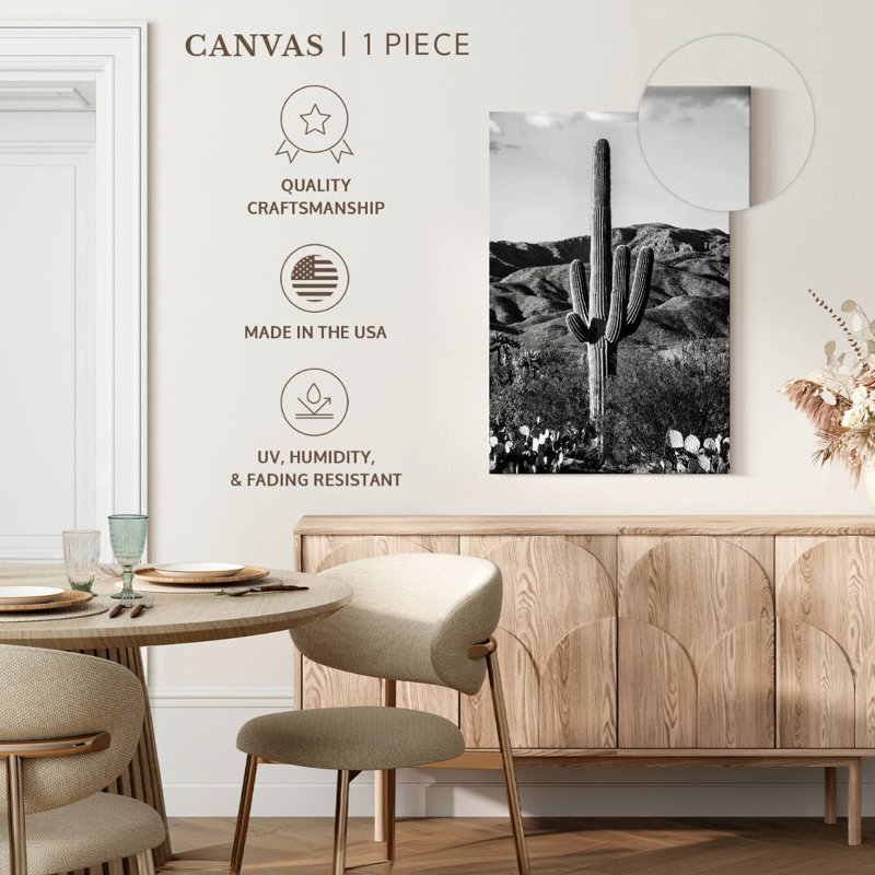 Harnek Black Arizona - Giant Cactus I, 12" H x 8" W