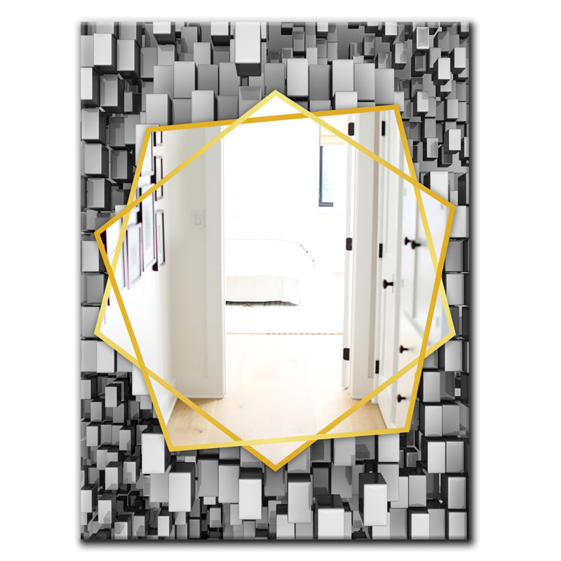 Miroir mural Cubes, 39,4 po x 29,5 po