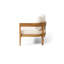 Canapé d'extérieur en bois d'acacia à 4 places avec accoudoirs gauche et droit, conception en corde beige