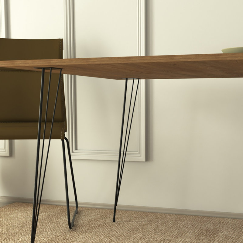 Modern Nesting Table Set (3 Pieces), Caucasian Oak, 35.4 x 29.5 x 35.4 inches | 100% Melamine Coated Particle Board, Thickness: 0.7 inches | Durable Metal Legs, Ideal for Industrial & Contemporary Spaces, Stylish & Functional Design