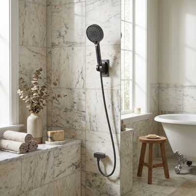 Pomme de douche à main avec affichage de la température - 4 jets pour une douche parfaite
