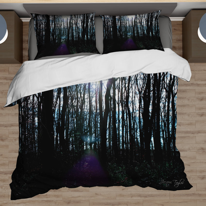 Silhouette Trees Comforter Set, King Comforter + 1 Standard Pillowcase