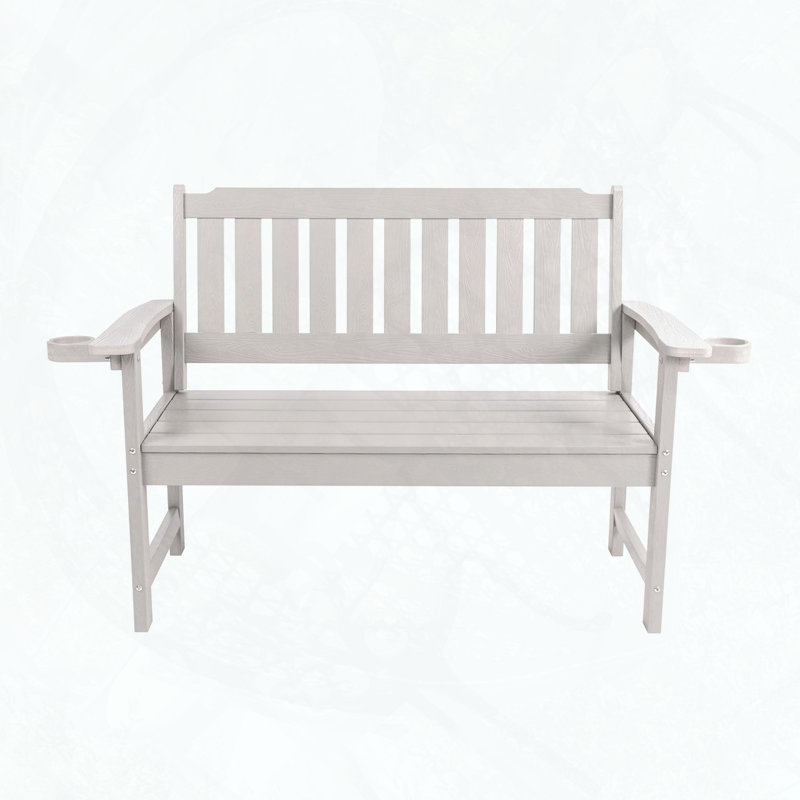 Banc minimaliste gris clair pour une utilisation intérieure / extérieure, Gris clair