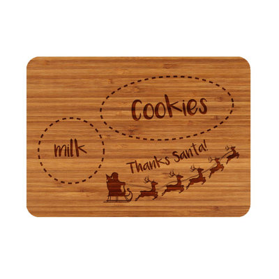 The Cutting Board Company Bamboo Welcome Santa Cutting Board