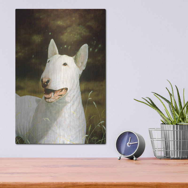 «Bull Terrier Smile» par John Silver, H 16 po x l 12 po