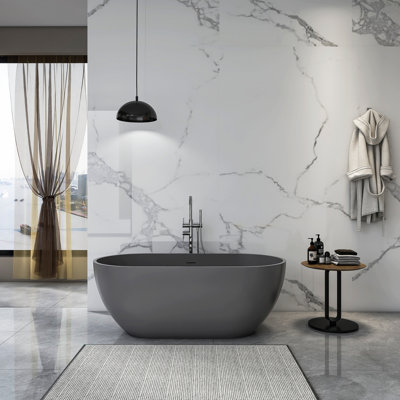 Baignoire autoportante de 59 po en résine