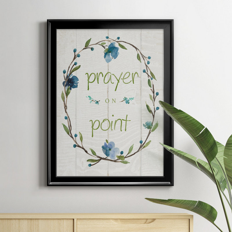 «Prayer on Point», art textuel sur toile, Noir, H 22,5 po x l 30,5 po x P 1,5 po