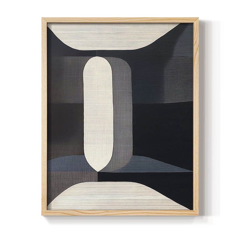 ABSTRACT Series DCLXVI Framed Print - Solid Wood, Natural, 11" H x 9" W