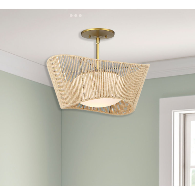 Boler Glass Semi Flush Mount