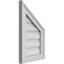 Half Peaked Right Surface Mount Signature Urethane Non-Functional Gable Vent 8/12 Pitch Primed Tan-101729024-122105776