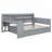 Durable Pine Bed Frame with Spacious Storage and Integrated Desk for Modern Bedrooms, Enhancing Space Utilization and Convenience.-757194728-757194735
