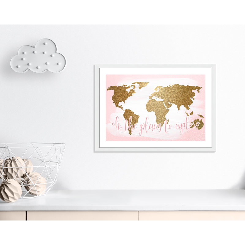 Impression sur papier Explore, H 26,5 po x l 36,5 po x P 0,63 po, Cadre blanc