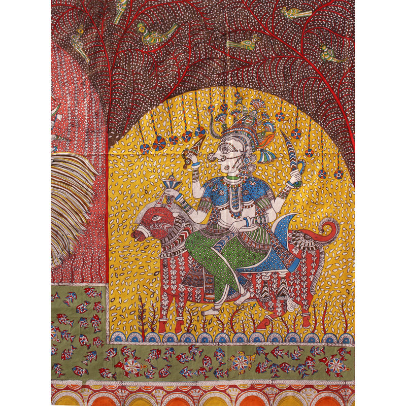 Déesse Bahuchraji Mata - Mata Ni Pachedi | Coton Madarpat | Par Dilip Chitara
