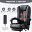 Fauteuil de massage avec chaleur, 6 points de vibration, dossier inclinable, repose-pieds et accoudoirs rembourrés pour un confort ultime.