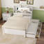 Lit plateforme double en bois avec lit gigogne, tête de lit et tiroirs-2101477649
