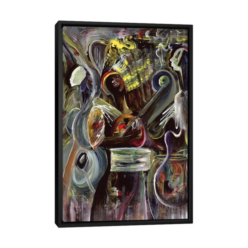 « perle jam », impression sur toile, H 26 po x l 18 po x P 1,5 po, Toile avec cadre noir, Pas de tapis