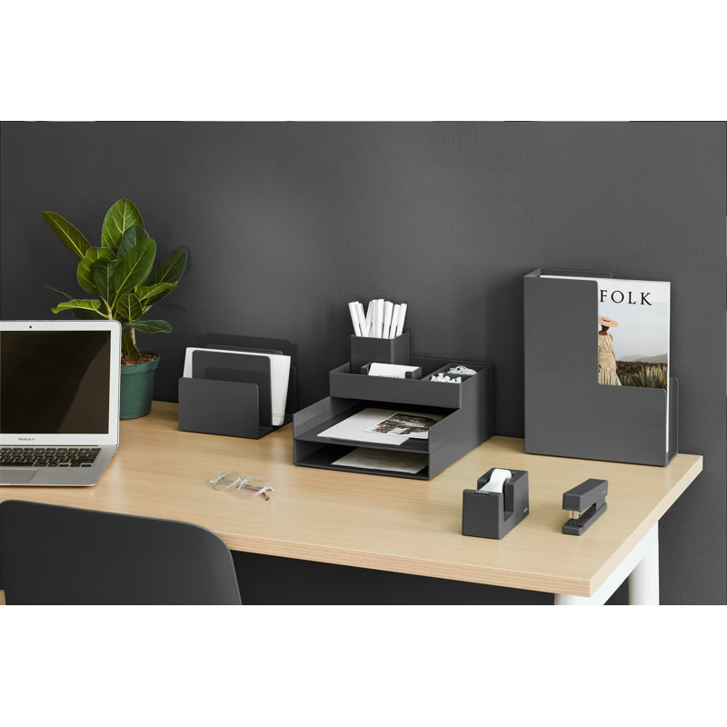 Super Stacked Desk Organizer, Dark Gray