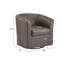 Fauteuil demi-tonneau pivotant en similicuir-1073659217