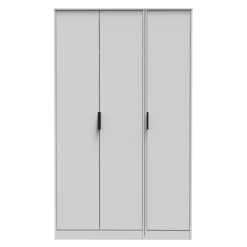 Fully Assembled Hong Kong 2 Door Wardrobe, Grey Ash, 198cm H x 116cm W x 53cm D