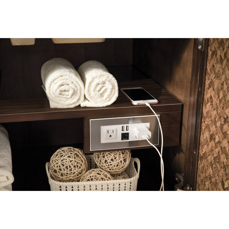 Addison 60'' W Single Bathroom Vanity Base, Mid-Century Acacia