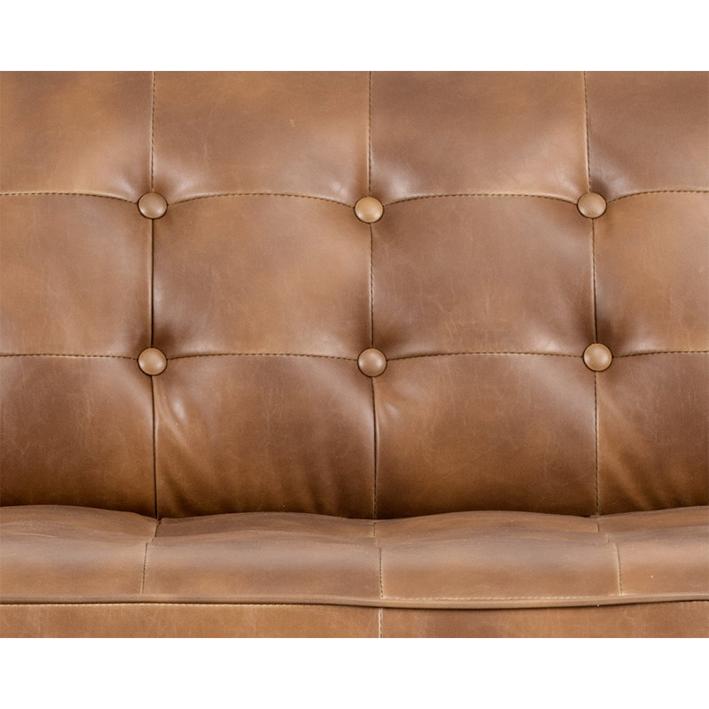 5West Sofa, Tan Faux Leather