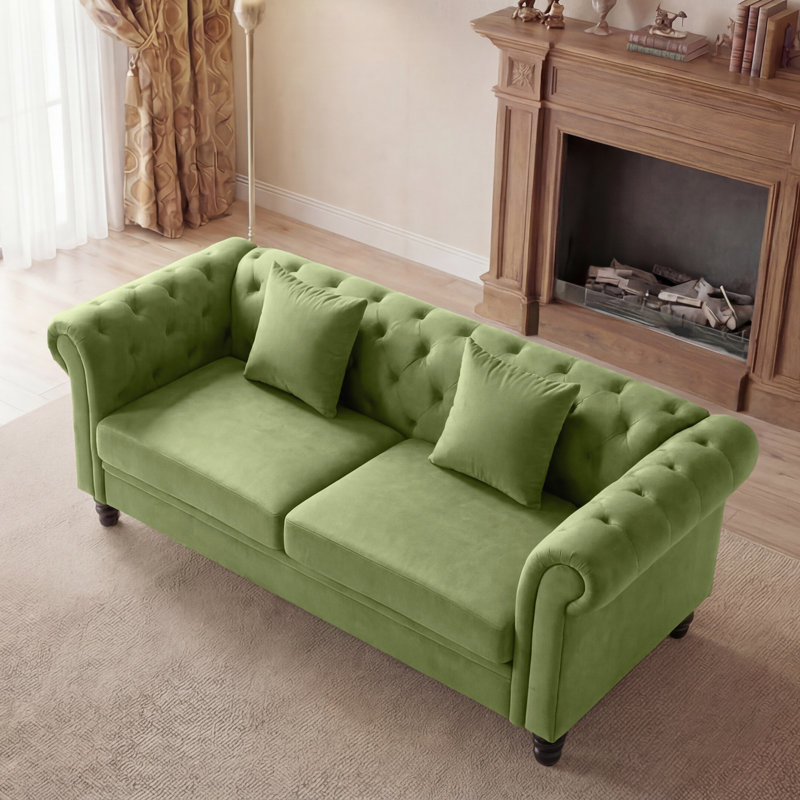 Canapé Chesterfield Fynlie, Vert