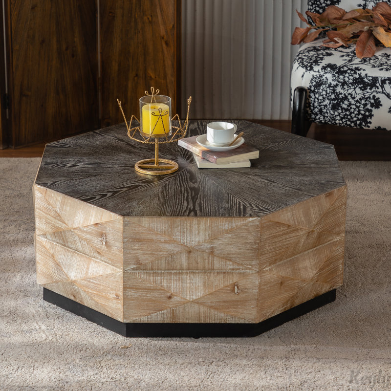 38" Retro Style Octagon Coffee Table