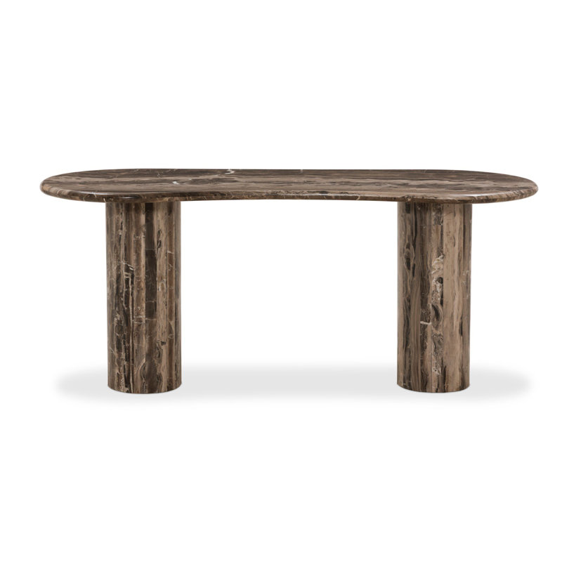 Ponce Desk-Rocky Brown Marble