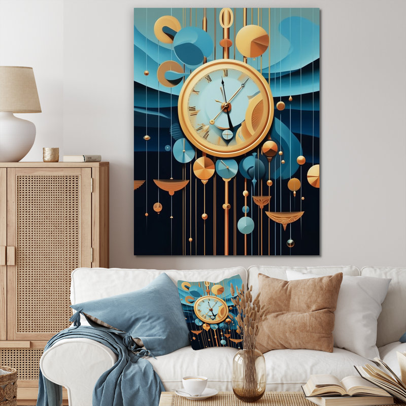 Impression sur toile, "Impermanence future géométrie I", H 32 po x l 16 po x P 1 po, Toile tendue
