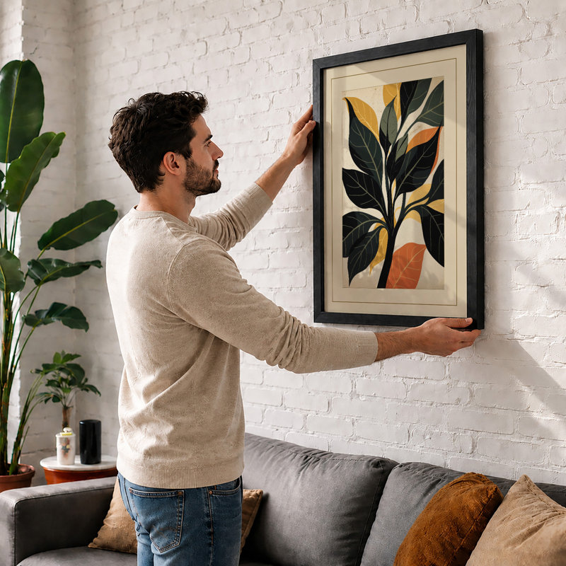 Radiance Botanical - Framed Print, A1 - 84.1 x 59.4 cm, White