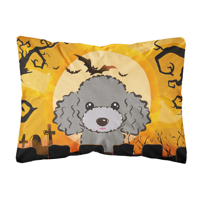  Coussin intérieur / extérieur Halloween, Argent/Gris