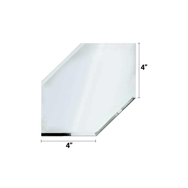 Miroir biseauté transparent 4 "F 4, 4" H x 4" W
