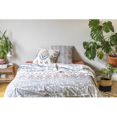 Sherman Ikat Duvet Cover Set with Pillowcases Included