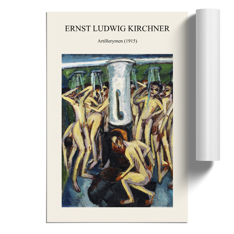 Artillerymen Print by Ernst Ludwig Kirchner - Frameless Print, 42cm H x 30cm W x 0.1cm D