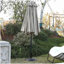 Grand parasol d'extérieur double face 14,8 pi avec manivelle (kaki) (sans base)-1036814081