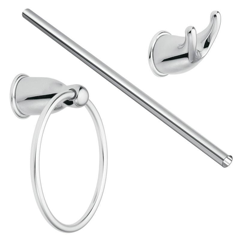 Ensemble de quincaillerie de salle de bain 3 pièces Mason, Chrome
