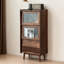 Vitrines en bois massif noisette + verre