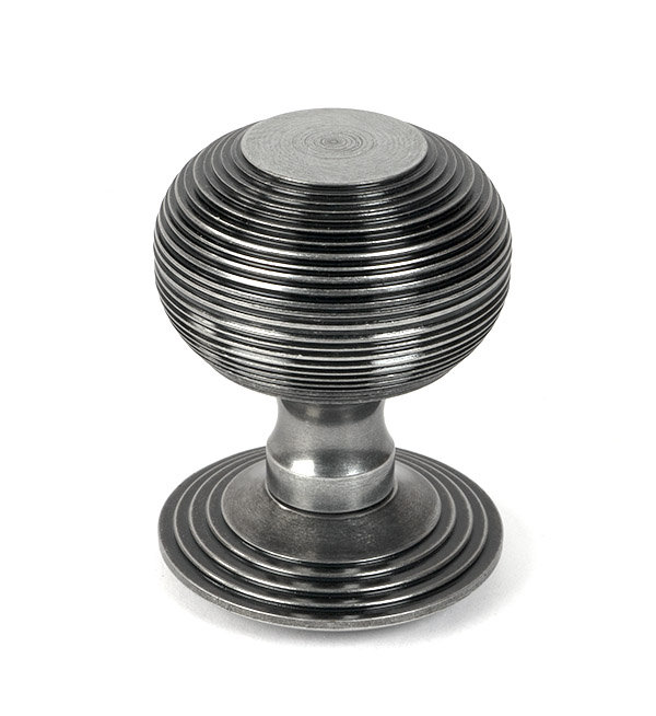 Pewter Beehive Centre Door Knob, Pewter Patina