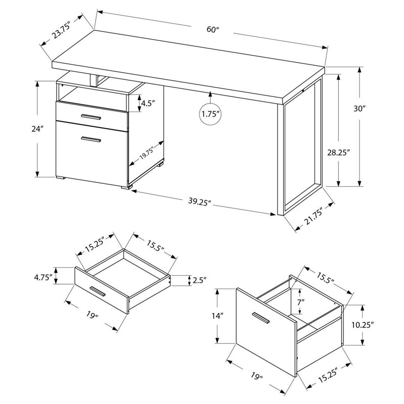Solid Wood Computer Desk