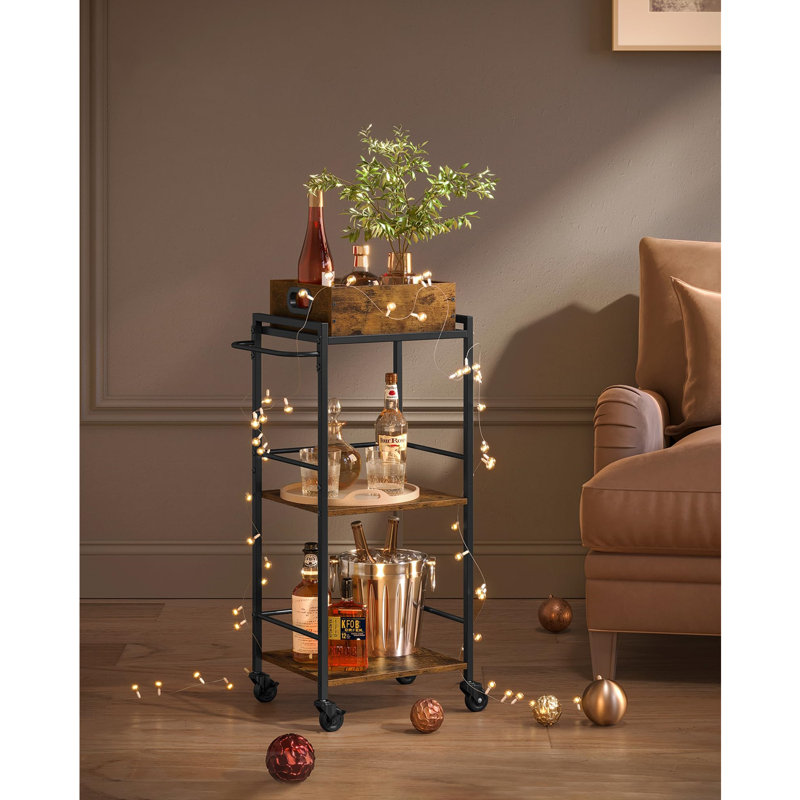Wood Bar Cart