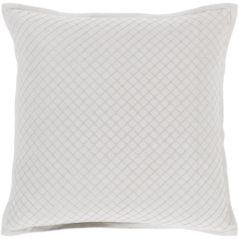 Hamden Cotton Throw Pillow, Down, 18" x 18", Sea Foam