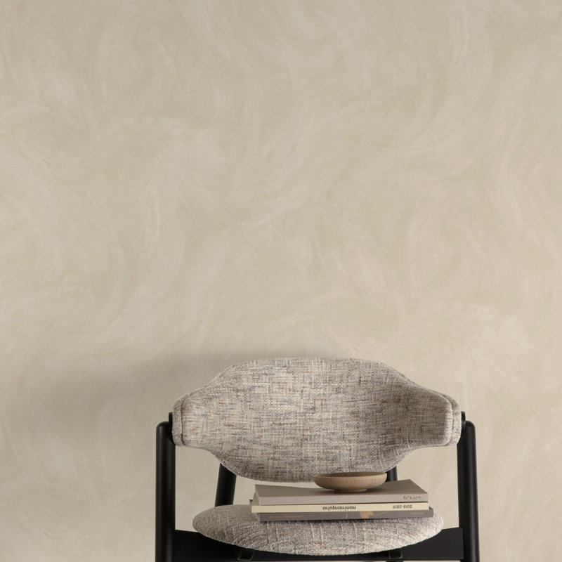 Textured Vibes Collection Authentic Plaster Wallpaper Roll, Silver