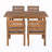 5-Piece Outdoor Patio Dining Set With Adjustable Legs And 4 Chairs With Cushion-1059474399