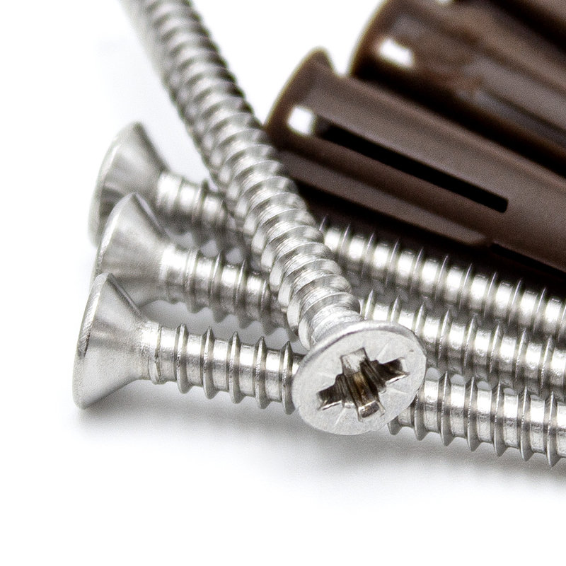 6mm Screws & Raw Plugs (Set of 4)