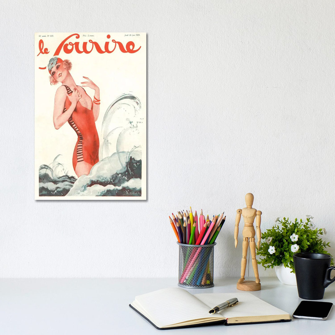 1928 Le Sourire Magazine Cover by The Advertising Archives - Gallery-Wrapped Canvas Giclée on Canvas