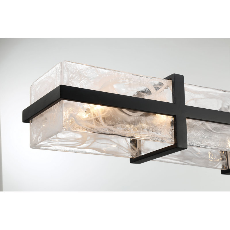 Minka Lavery Cloud Break - îlot de 12 lumières de 60 po de largeur au fini charbon, H 8 po x l 59,75 po x P 8,25 po